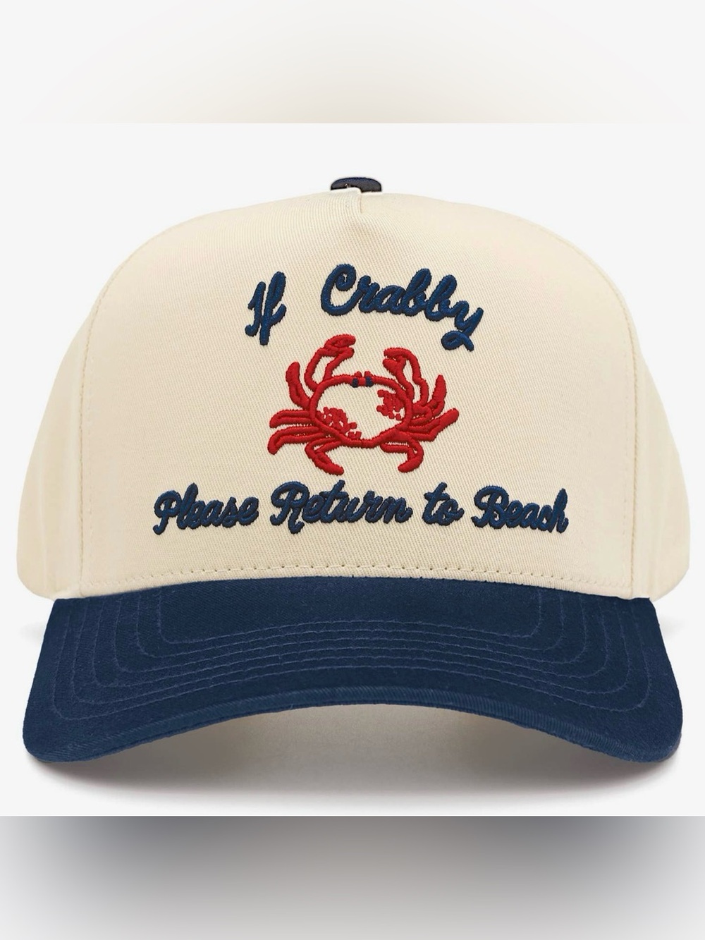 C.C. Boutique “If Crabby Please Return To Beach” Hat with Chain